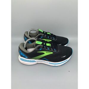 Brooks Adrenaline GTS 23 Black Blue Running Shoes 1103912E006 Men's Sz 8 Wide 2E